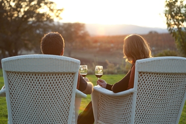 winemaker's couples package with spa treatment and two glasses of wine